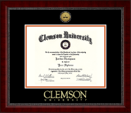 Clemson University Gold Engraved Medallion Diploma Frame in Sutton