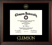 Clemson University Gold Embossed Diploma Frame in Studio