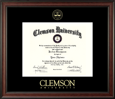 Clemson University diploma frame - Gold Embossed Diploma Frame in Studio