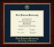 Oral Roberts University diploma frame - Gold Embossed Diploma Frame in Murano
