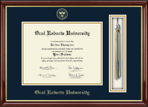 Oral Roberts University Tassel Edition Diploma Frame in Southport Gold
