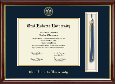 Oral Roberts University diploma frame - Tassel & Cord Diploma Frame in Southport Gold