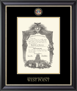 United States Military Academy diploma frame - Masterpiece Medallion Diploma Frame in Noir