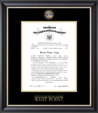 United States Military Academy certificate frame - Masterpiece Medallion Commission Certificate Frame in Noir