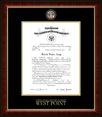 United States Military Academy certificate frame - Masterpiece Medallion Commission Certificate Frame in Murano