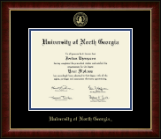 University of North Georgia Gold Embossed Diploma Frame in Murano