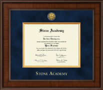 Stone Academy Presidential Gold Engraved Certificate Frame in Madison