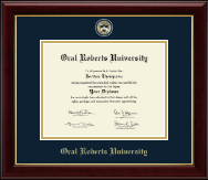 Oral Roberts University Masterpiece Medallion Diploma Frame in Gallery