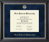 Oral Roberts University Regal Edition Diploma Frame in Noir