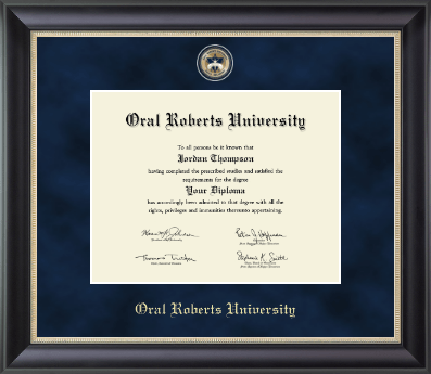 Oral Roberts University diploma frame - Regal Edition Diploma Frame in Noir