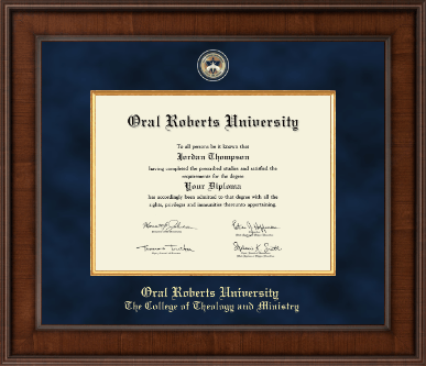 Oral Roberts University diploma frame - Presidential Masterpiece Diploma Frame in Madison