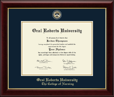 Oral Roberts University diploma frame - Masterpiece Medallion Diploma Frame in Gallery
