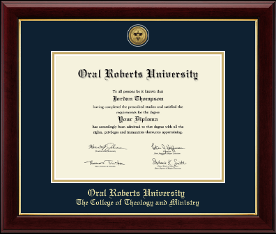 Oral Roberts University diploma frame - Masterpiece Medallion Diploma Frame in Gallery