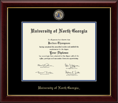 University of North Georgia diploma frame - Masterpiece Medallion Diploma Frame in Gallery