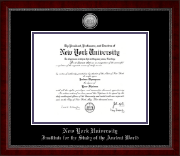 New York University diploma frame - Silver Engraved Medallion Diploma Frame in Sutton