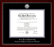 New York University diploma frame - Silver Engraved Medallion Diploma Frame in Sutton