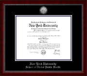 New York University diploma frame - Silver Engraved Medallion Diploma Frame in Sutton