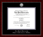 New York University diploma frame - Silver Engraved Medallion Diploma Frame in Sutton