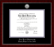 New York University diploma frame - Silver Engraved Medallion Diploma Frame in Sutton