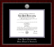New York University diploma frame - Silver Engraved Medallion Diploma Frame in Sutton