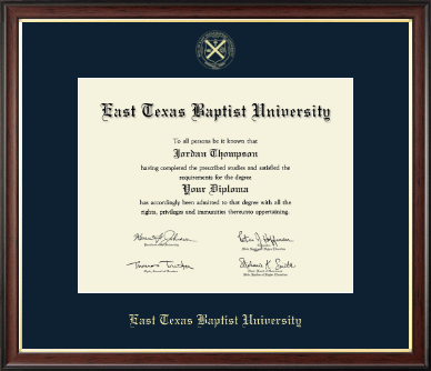 East Texas Baptist University diploma frame - Gold Embossed Diploma Frame in Studio Gold