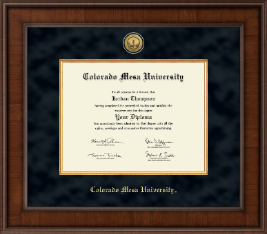 Colorado Mesa University diploma frame - Presidential Gold Engraved Diploma Frame in Madison