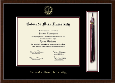 Colorado Mesa University diploma frame - Tassel & Cord Diploma Frame in Delta