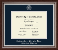University of Nevada Reno diploma frame - Silver Embossed Diploma Frame in Devonshire