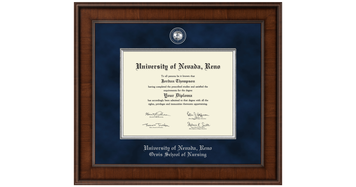 UNR Orvis School of Nursing Diploma Frames Church Hill Classics
