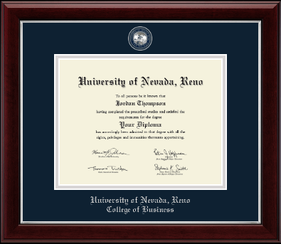 University of Nevada Reno diploma frame - Masterpiece Medallion Diploma Frame in Gallery Silver