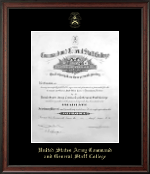 United States Army Command and General Staff College Gold Embossed Diploma Frame in Studio