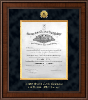 United States Army Command and General Staff College diploma frame - Presidential Gold Engraved Diploma Frame in Madison