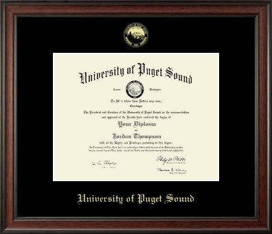University of Puget Sound diploma frame - Gold Embossed Diploma Frame in Studio