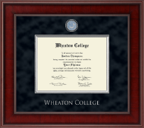 Wheaton College in Massachusetts Presidential Masterpiece Diploma Frame in Jefferson