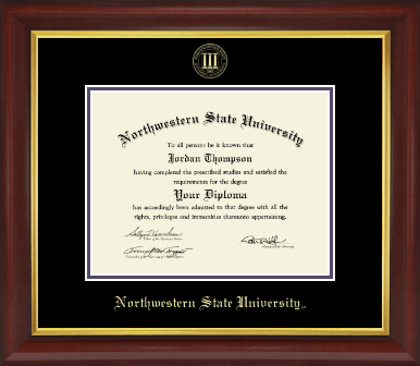 Northwestern State University diploma frame - Gold Embossed Diploma Frame in Redding