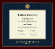 Suffolk University Gold Engraved Medallion Diploma Frame in Sutton