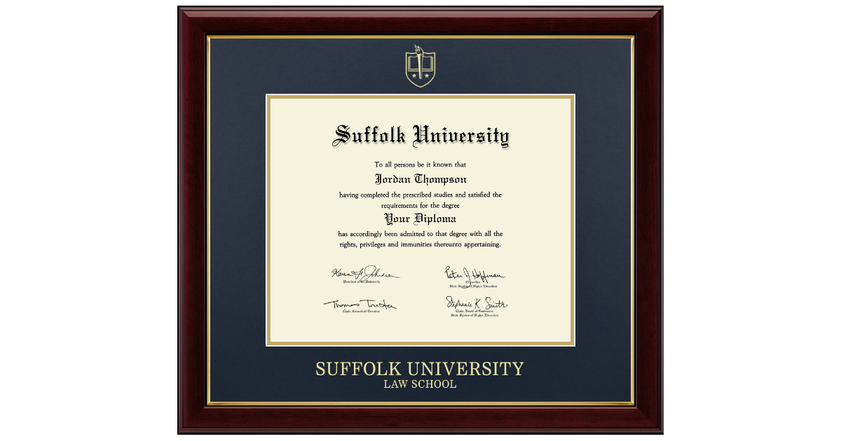 Pre-2023- Gold Embossed Diploma Frame in Gallery Suffolk