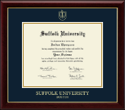 Suffolk University Gold Embossed Diploma Frame in Gallery