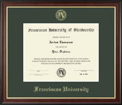 Franciscan University of Steubenville diploma frame - Gold Embossed Diploma Frame in Studio Gold
