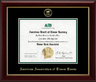American Association of Tissue Banks certificate frame - Gold Embossed Certificate Frame in Gallery