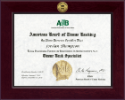 American Association of Tissue Banks certificate frame - Century Gold Engraved Certificate Frame in Cordova