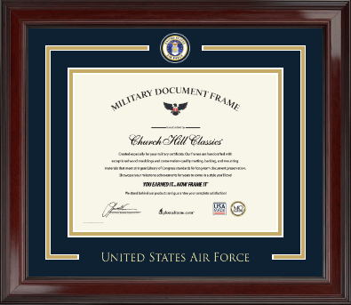 United States Air Force certificate frame - Showcase Edition Certificate Frame in Encore