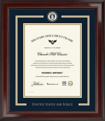 United States Air Force certificate frame - Showcase Edition Certificate Frame in Encore