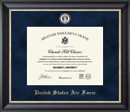 United States Air Force certificate frame - Regal Edition Certificate Frame in Noir