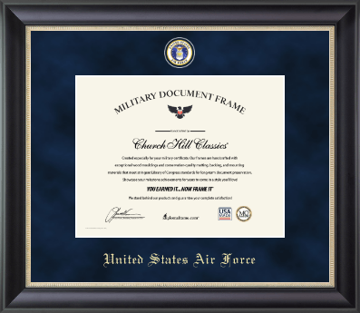 United States Air Force certificate frame - Regal Edition Certificate Frame in Noir