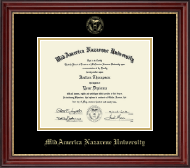 MidAmerica Nazarene University diploma frame - Gold Embossed Diploma Frame in Kensington Gold