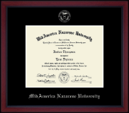 MidAmerica Nazarene University Silver Embossed Achievement Edition Diploma Frame in Academy