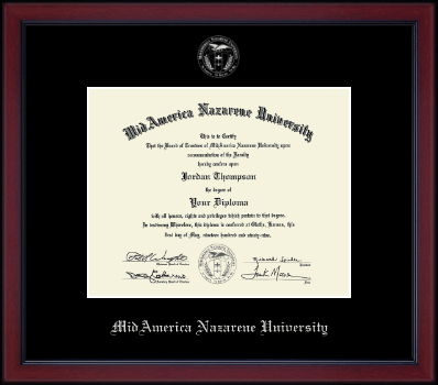 MidAmerica Nazarene University diploma frame - Silver Embossed Achievement Edition Diploma Frame in Academy