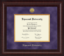 Lipscomb University Presidential Gold Engraved Diploma Frame in Premier