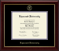 Lipscomb University Gold Embossed Diploma Frame in Gallery